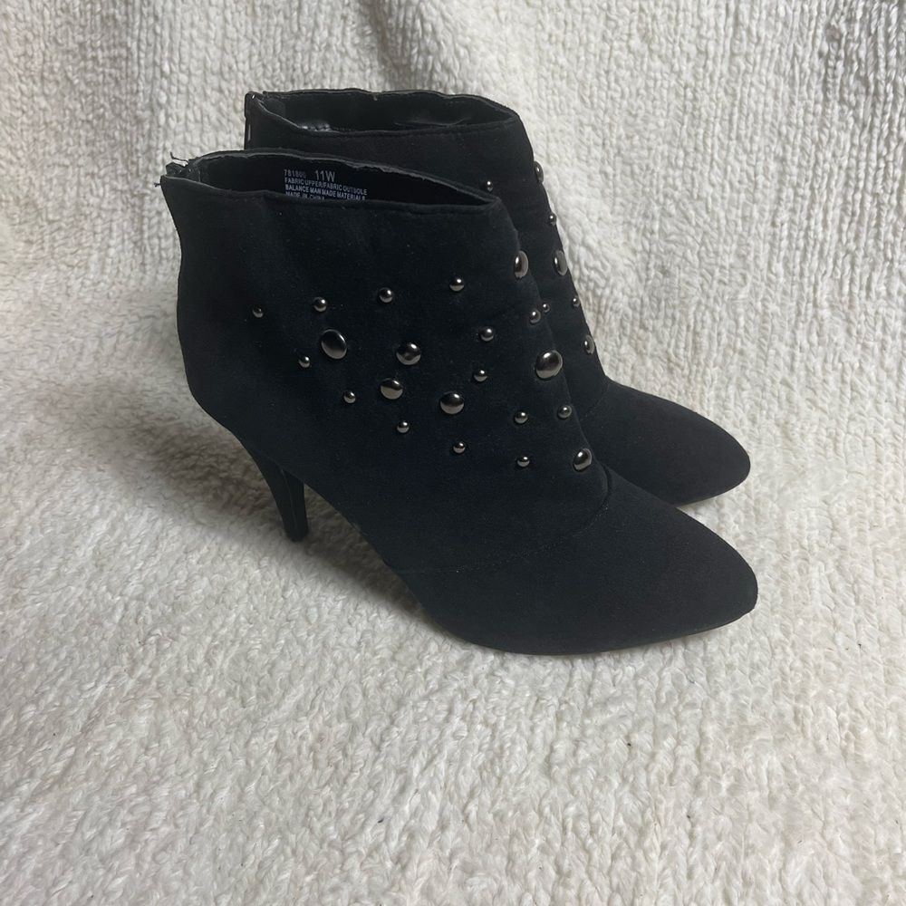 Lane Bryant Black Ankle Booties with Studs